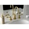Kingston Brass KS2987DFL Widespread Bathroom Faucet with Brass Pop-Up, Brushed Brass KS2987DFL - alternate 3